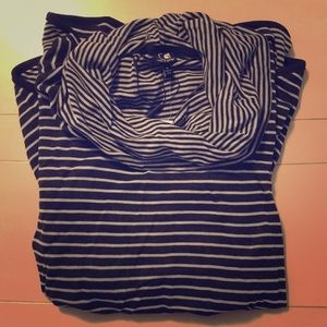 Cable & Gauge Striped Cowl Neck - Size XL